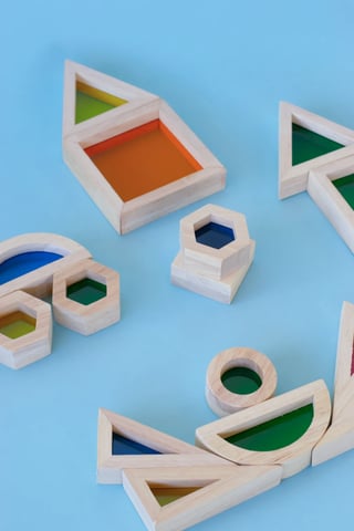 Set de Bloques de Madera de luz y  Color – 32 piezas - Imagen 4