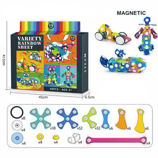 Set Magnético Flexible – 80 piezas - Imagen 2