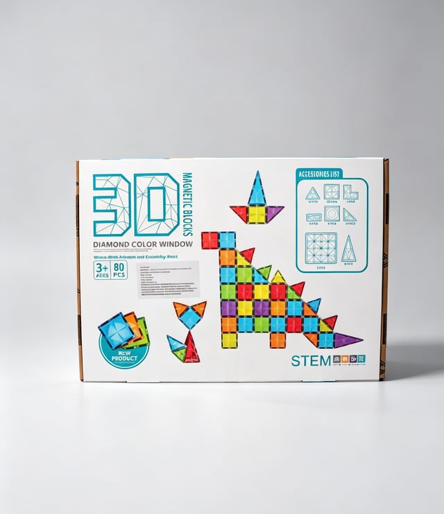 Set de construcción Magnético X 80 Unidades